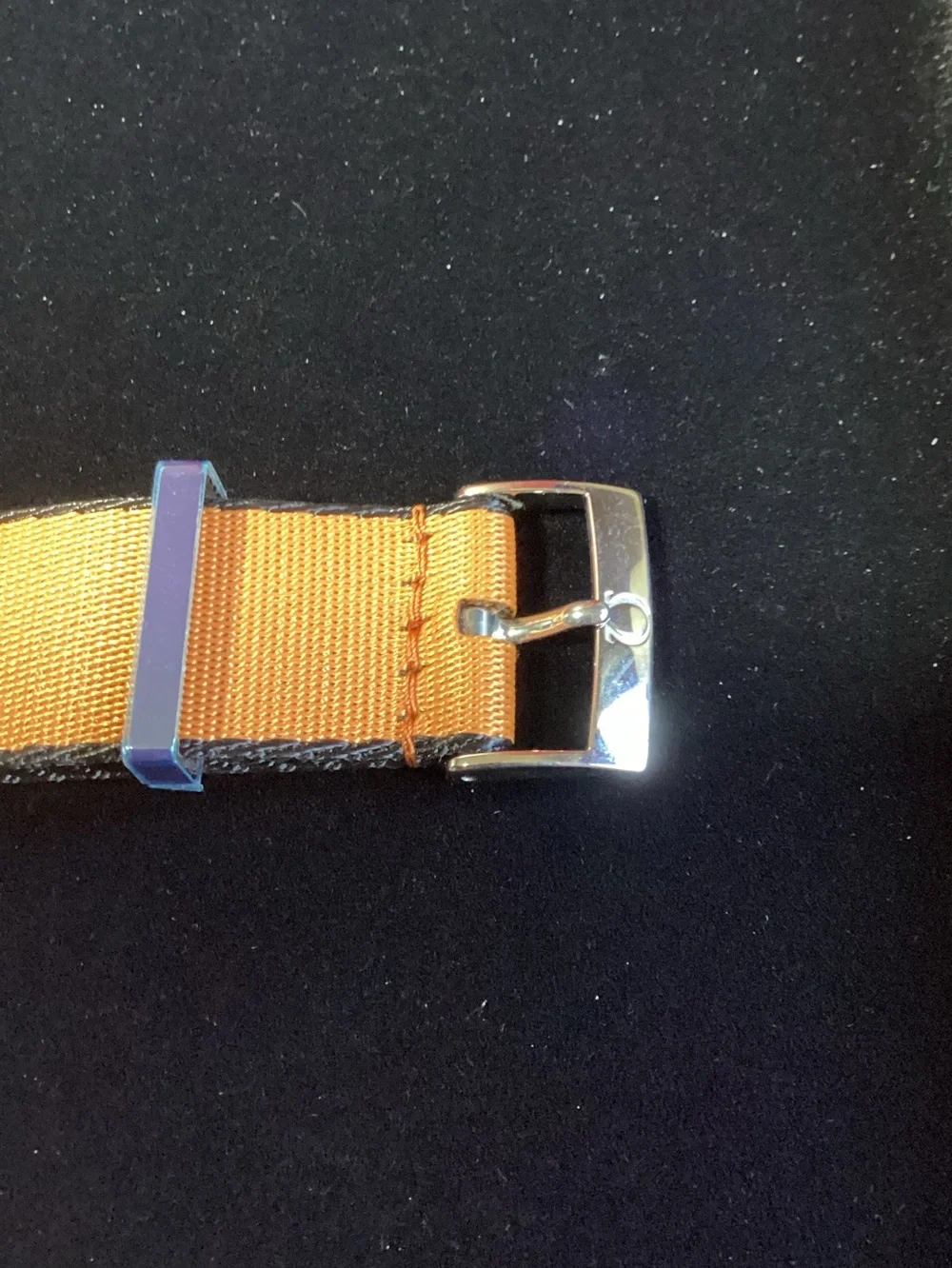 Omega Nylon Strap Polyamide, Black and Orange Ref. 031CWZ010648 20mm